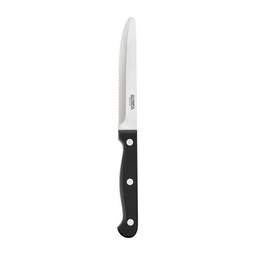 Olympia Steakmes met zwart heft 21,5 cm 12 stuks