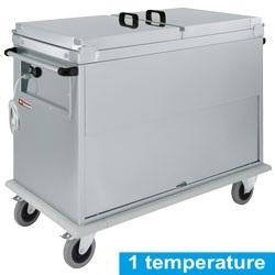 Diamond Bain-Marie wagen 2x GN 1/1 inclusief deksels op kast met draaideur