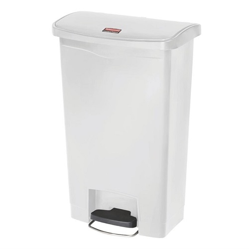 Rubbermaid Slim Jim Pedaalemmer 50 liter wit met pedaal aan voorzijde