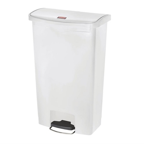 Rubbermaid Slim Jim Pedaalemmer 68 liter wit met pedaal aan voorzijde