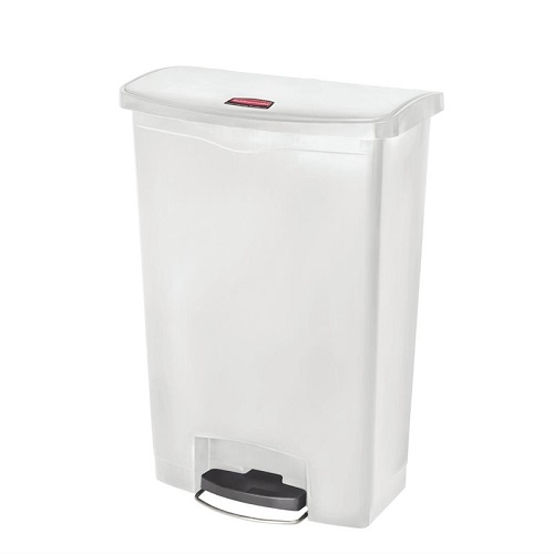 Rubbermaid Slim Jim Pedaalemmer 90 liter wit met pedaal aan voorzijde