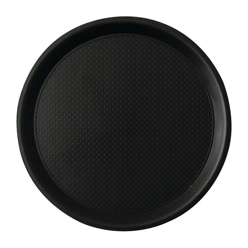 Roltex Blackline antislip Dienblad Ø 38 cm zwart