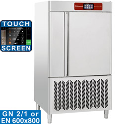 Diamond snelle Bevriezingscel GN 2/1 of 10x 60 x 80 cm of 20x 60 x 40 cm - productie per cyclus: 75 kilo (+70°C-+3° C) Touch Screen