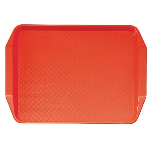 Cambro fastfood Dienblad 43 x 30 cm rood met handvatten