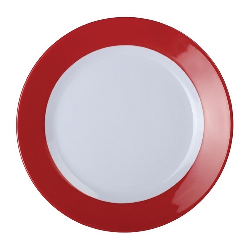 Kristallon Gala Bord met rode rand Ø 23 cm 6 stuks