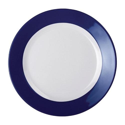Kristallon Gala Bord met blauwe rand Ø 26 cm 6 stuks