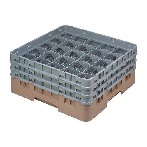 Cambro Glazenkorf met 25 compartimenten beige