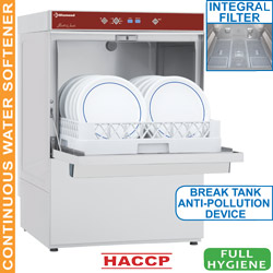 Diamond Vaatwasser "full hygiene" met doorlopende ontharder mand 50 x 50 cm