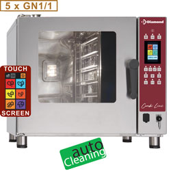 Diamond Elektrische Stoom/Convectie Oven 5x GN 1/1 touch screen auto-cleaning - Combi Line Plus