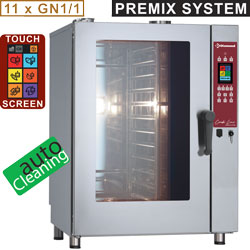 Diamond Stoom Convectie Oven op gas 11x GN 1/1 met Touch Screen en Auto Cleaning - Combi Line