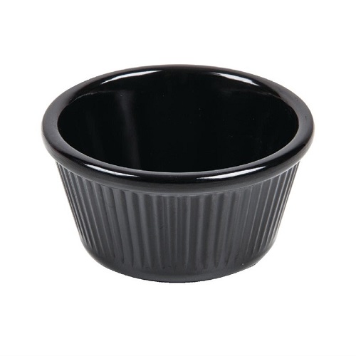 Kristallon Ramekin geribbeld 2,8 cl zwart 12 stuks