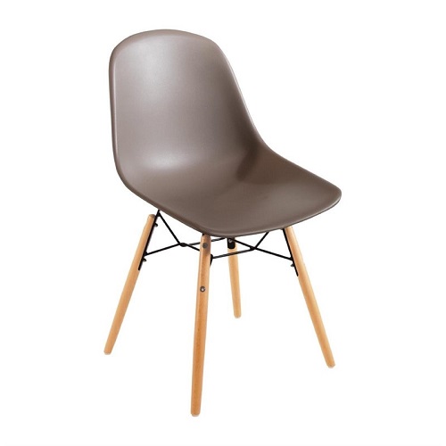 Bolero Arlo Stoel met houten poten bruin 2 stuks