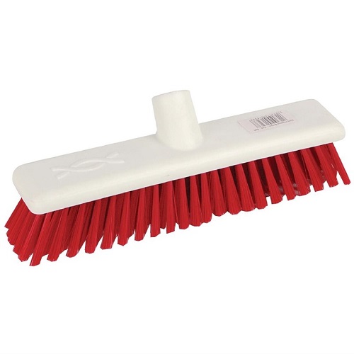 Jantex zachte hygiënische Bezem 30 cm rood