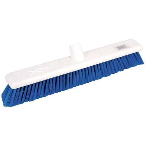 Jantex zachte hygiënische Bezem 45 cm blauw