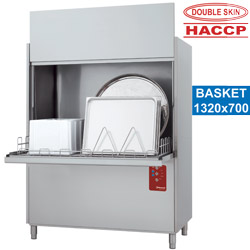 Diamond HACCP Pannenwasmachine dubbelwandig mand 132 x 70 cm met Break Tank