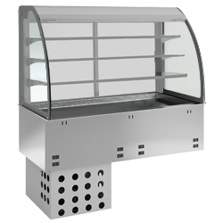 Diamond gekoelde geventileerde Kuipelement met open uitstalvitrine (gordijn) 5 GN - Self Drop In Armonia