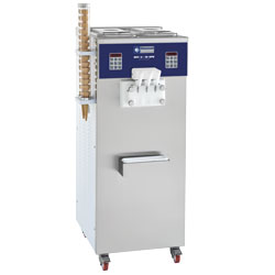 Diamond Soft Ice-Cream Machine met luchtcondensor voor 2 smaken en 1 mengsel 30 kilo per uur