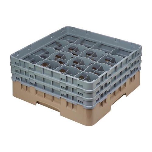 Cambro Glazenkorf met 16 compartimenten beige