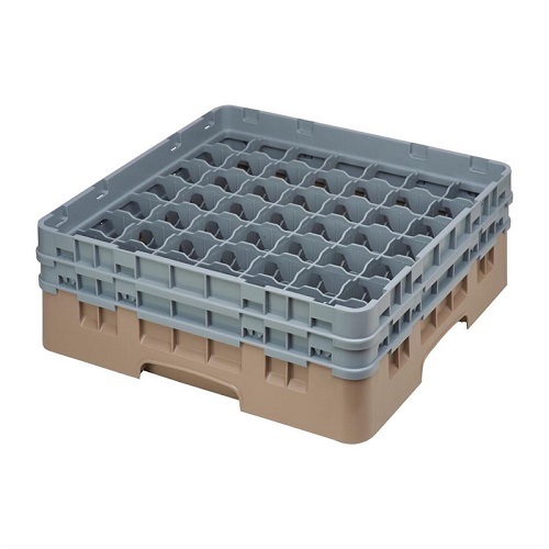 Cambro Glazenkorf met 49 compartimenten beige