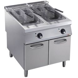 Diamond Elektrische Friteuse met 2 kuipen "Y" op meubel 23 liter buitenkant branders - Maxima 2200