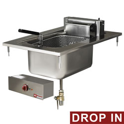 Diamond inbouw Elektrische Friteuse met 1 kuip 10 liter - Show Cooking