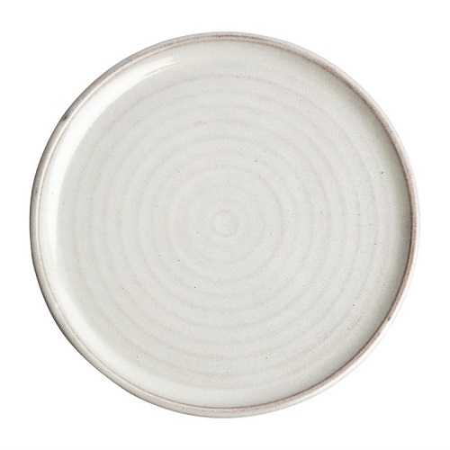 Olympia Canvas plat rond Bord met smalle rand wit Ø 26,5 cm 6 stuks