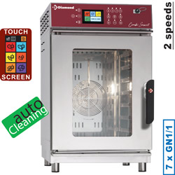 Diamond Elektrische Stoom Convectie Oven 7x GN 1/1 met Touch Screen en Auto Cleaning