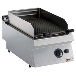 Diamond Lavasteengrill met rooster in gietijzer 1/2 Module op gas - Top Medium 1700