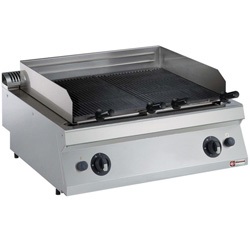 Diamond Lavasteengrill met rooster in gietijzer op gas 1 Module
