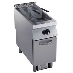 Diamond Friteuse op gas met 1 kuip "Y" op meubel 23 liter buitenkant branders - Maxima 2200