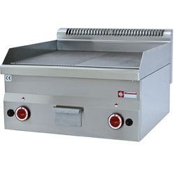 Diamond Bakplaat op gas 2/3 vlak 1/3 geribd