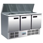 Polar Saladette 368 liter met 3 deuren