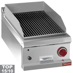 Diamond Lavasteengrill op gas met braadrooster in gietijzer dubbelzijdig - Top Optima 700