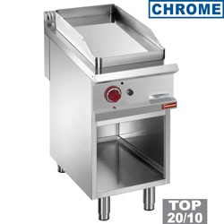 Diamond vlakke Bakplaat op gas verchroomd op open kast module 1/2