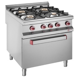 Diamond Gasfornuis met 4 branders en elektrische oven - Master 900 serie
