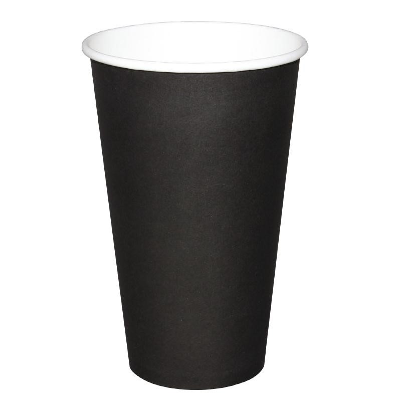 Hot cups - zwart - 45 cl - 50 stuks