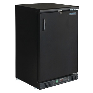 Polar Backbarkoeling 140 liter met 1 deur zwart