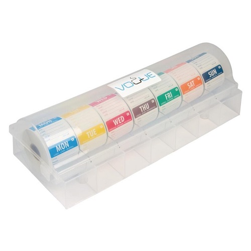 Vogue oplosbare kleurcode stickers met dispenser 5 cm