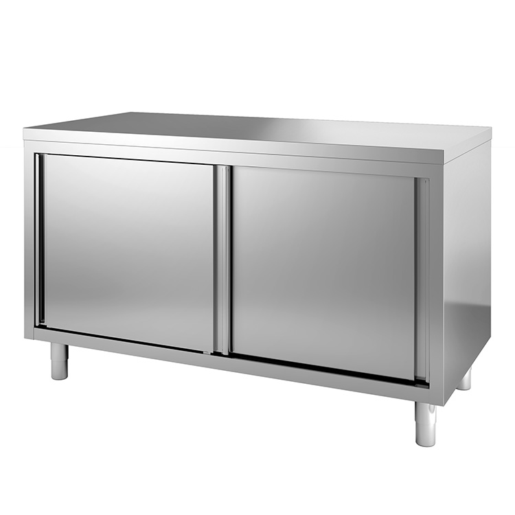 Gastro Inox Werkbank 190(l) cm met schuifdeuren