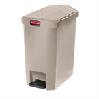 Rubbermaid Slim Jim Pedaalemmer 30 liter beige met pedaal aan zijkant