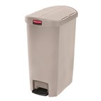 Rubbermaid Slim Jim Pedaalemmer 50 liter beige met pedaal aan zijkant