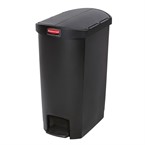 Rubbermaid Slim Jim Pedaalemmer 50 liter zwart met pedaal aan zijkant