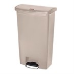 Rubbermaid Slim Jim Pedaalemmer 68 liter beige met pedaal aan voorzijde