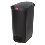 Rubbermaid Slim Jim Pedaalemmer 68 liter zwart met pedaal aan zijkant
