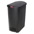 Rubbermaid Slim Jim Pedaalemmer 90 liter zwart met pedaal aan zijkant