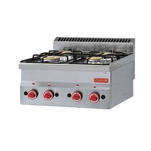 Gastro M 600 Kookplaat op gas met 4 branders 60/60 PCG