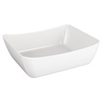 Olympia Kristallon Golvende schaal 32,5 x 26,5 x 10 (h) cm wit
