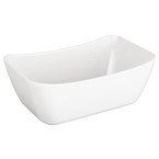 Olympia Kristallon Golvende schaal 26,5 x 16,2 x 10 (h) cm wit