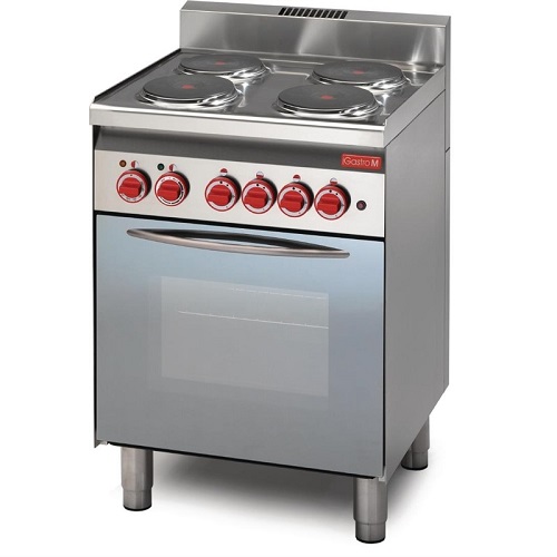 Gastro M 600 Elektrisch Fornuis met 4 platen en oven