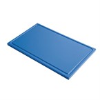 Gastro M HDPE GN 1/2 Snijplank met sapgeul blauw (vis) 15 mm